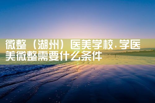 微整(湖州)医美学校