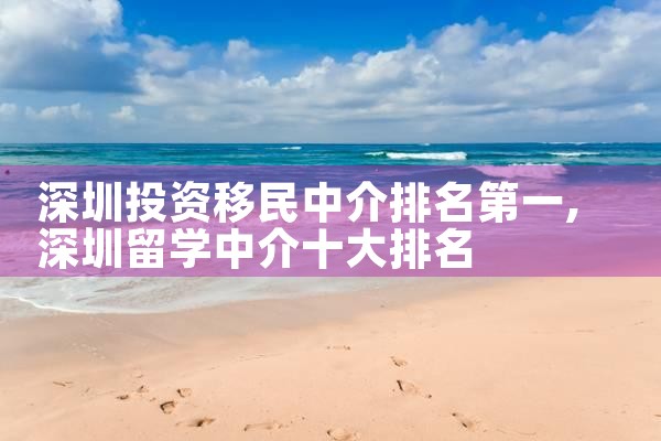 深圳投资移民中介排名第一