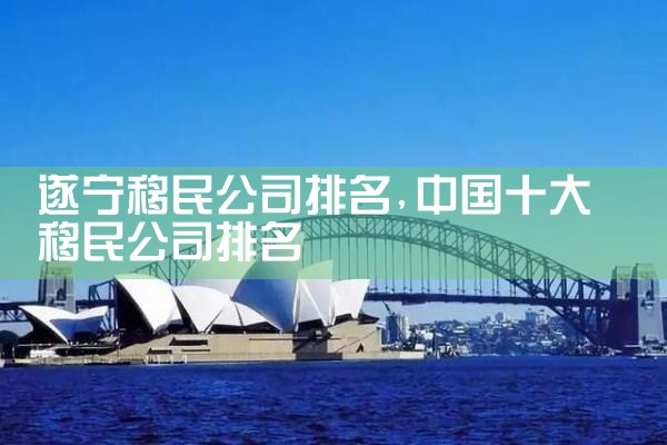 遂宁移民公司排名