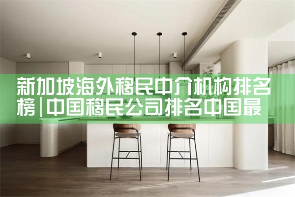 新加坡海外移民中介机构排名榜