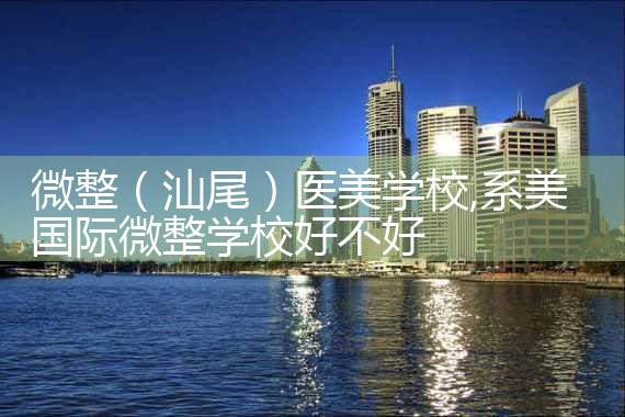 微整(汕尾)医美学校