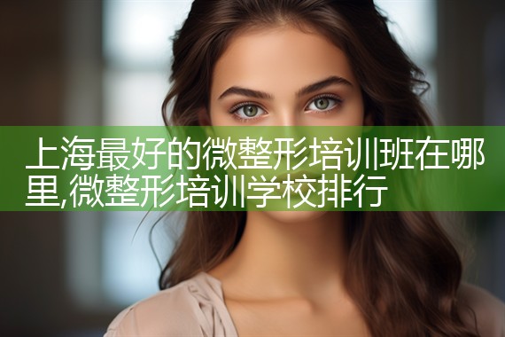 上海最好的微整形培训班在哪里