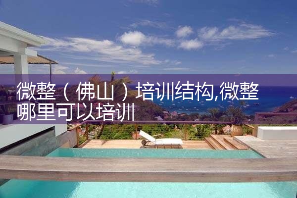 微整(佛山)培训结构