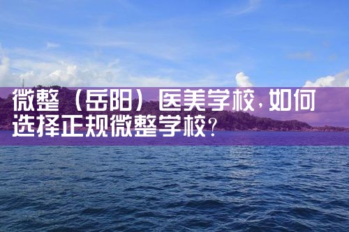 微整(怀化)培训结构