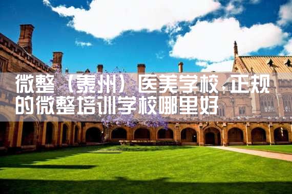 微整(丽水)培训结构