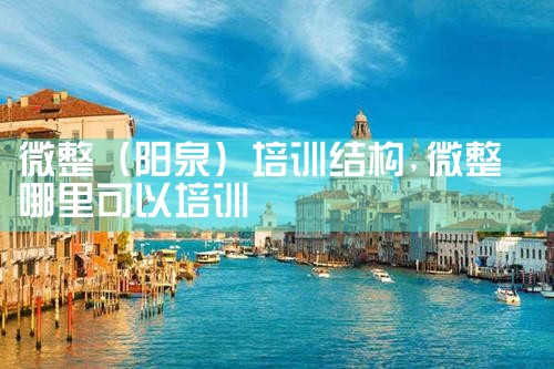微整(阳泉)培训结构