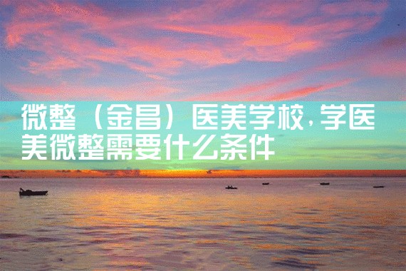 微整(金昌)医美学校