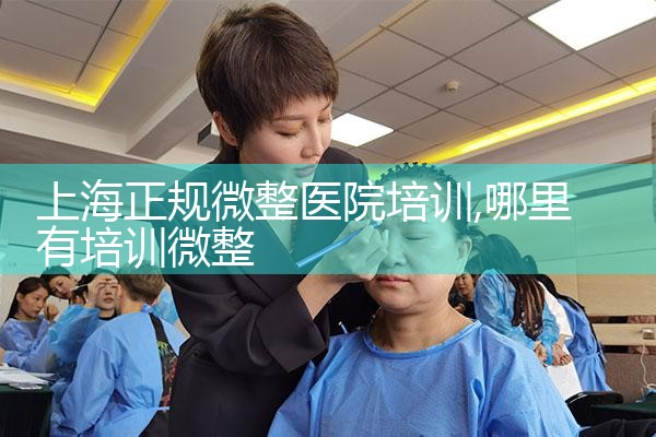 上海正规微整医院培训