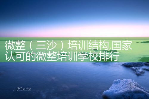 微整(三沙)培训结构