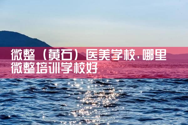 微整(贺州)培训结构